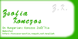 zsofia konczos business card